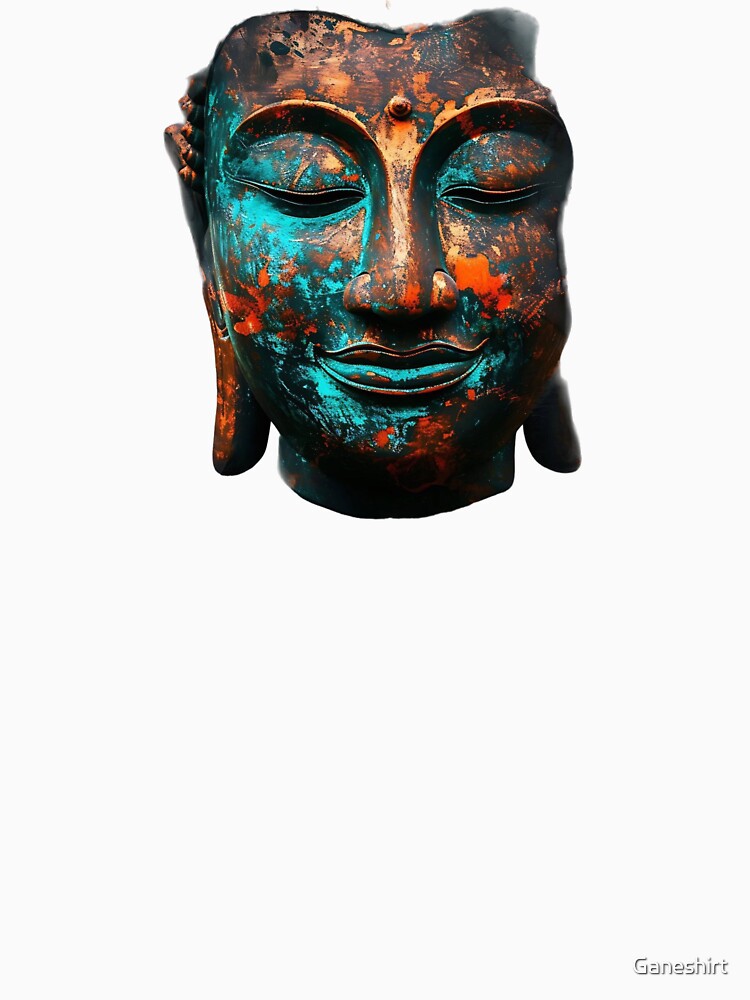 Boho Buddha Head Line Art – Spiritual Zen Yoga Meditation Design by Ganeshirt