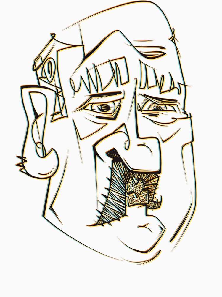 Abstract Face Line Art – Expressive Minimalist Portrait by Comicspack