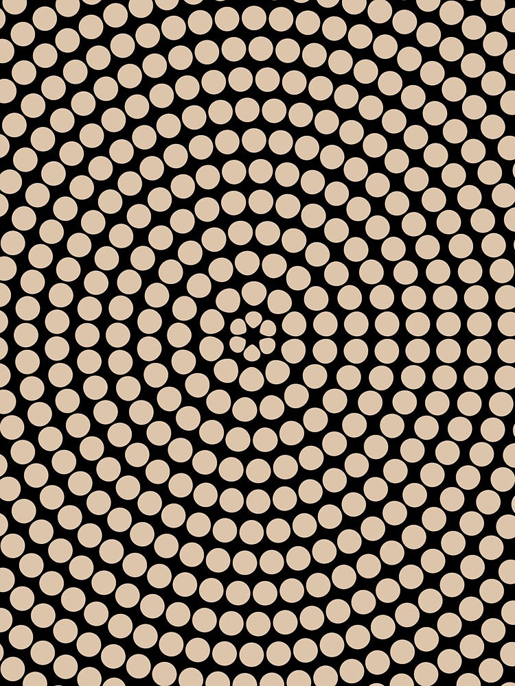 Black and Brown Retro Circle Polka Dot Pattern Pairs DE 2022 Trending Color Cliff's View DEC720 by ColorOfTheYears