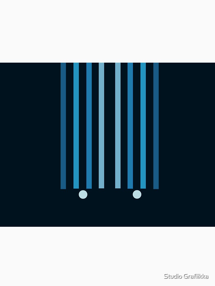 Minimal Geometric Arch Diptych 2 - Mid Century Modern - Parallel Lines  - Scandinavian - Blue by Studio Grafiikka