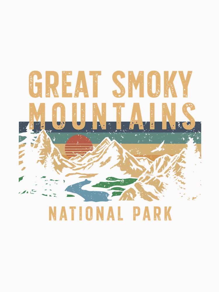 Great Smoky Mountains National Park Vintage Nature Graphic by TomAScott27 Unisex , , , Long Sleeve Tee