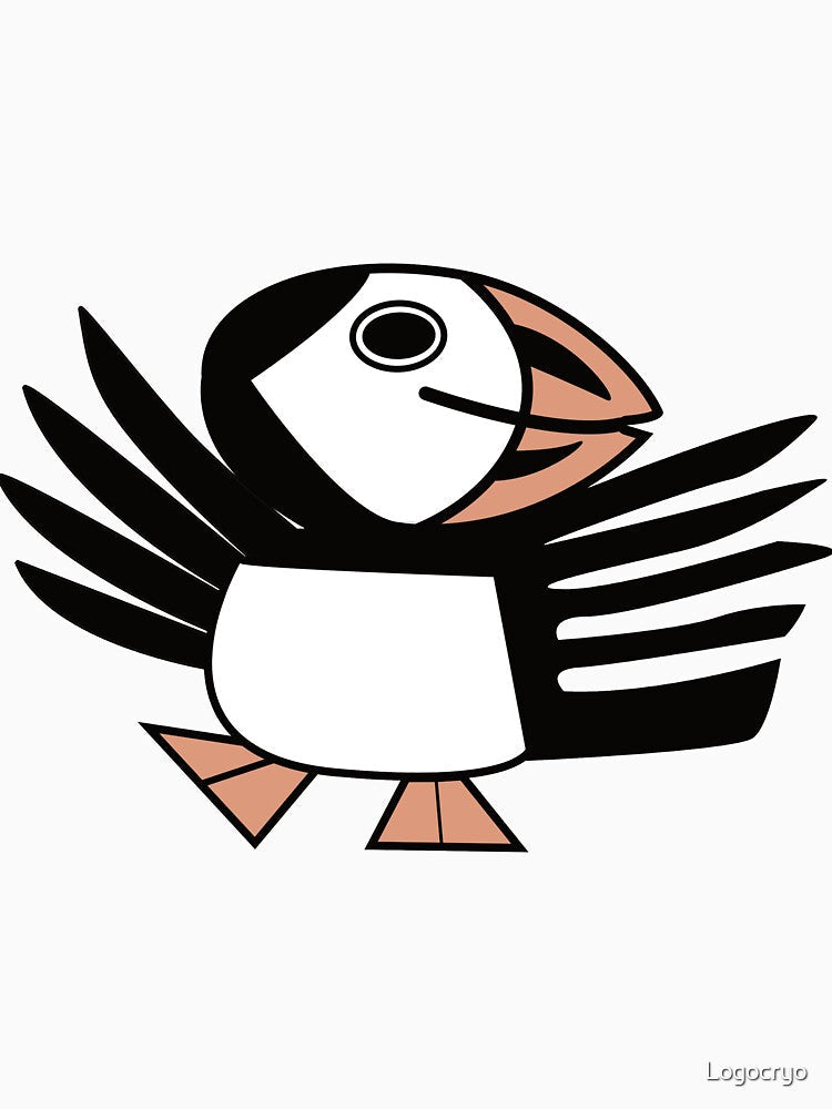 Picture Puffin by Logocryo Unisex , , , Long Sleeve Tee