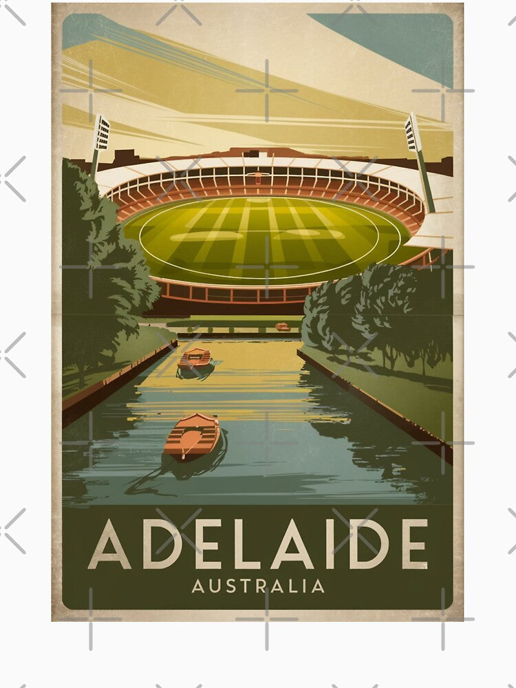Adelaide Vintage Travel Poster by TravelerRat Unisex , , , Long Sleeve Tee