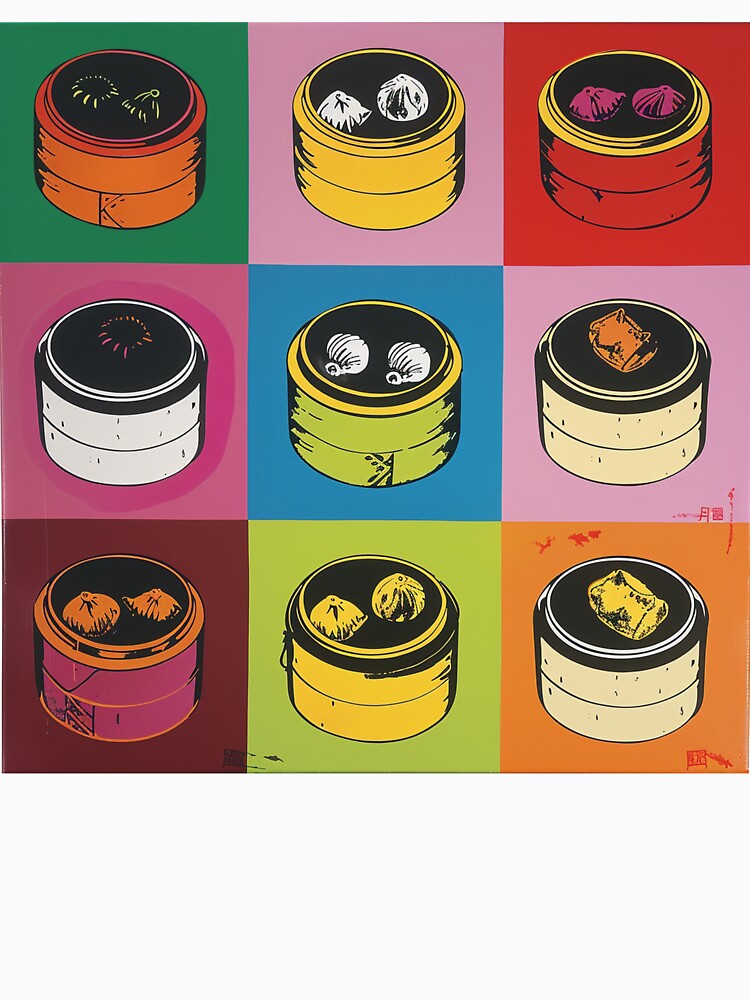 Dim Sum Pop Art 4 by AstroRisq Unisex , , , Long Sleeve Tee