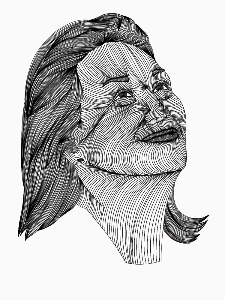 Abstract Line Art Woman Portrait Illustration For Modern Wall Decor by LucieDLarson