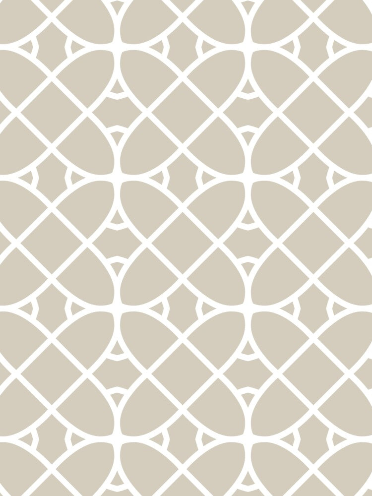 Beige and White Minimal Geometric Shape Pattern Pairs DE 2022 Trending Color Bay Salt DET642 by ColorOfTheYears