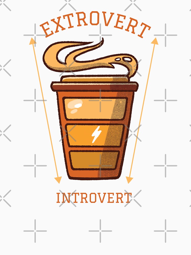Introvert Extrovert Scale Bases On Coffee Level by artado Unisex , , , Long Sleeve Tee