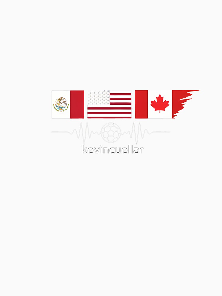 North America Soccer Heartbeat Flags 2026 Cup _82794888 by kevincuellar Unisex , , , Long Sleeve Tee