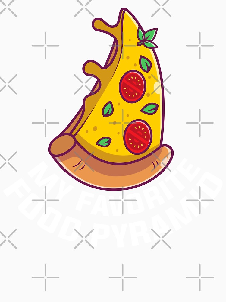 My Favorite Food Pyramid - Pizza Lover Foodie by Alaadin Bendali Braham Unisex , , , Long Sleeve Tee
