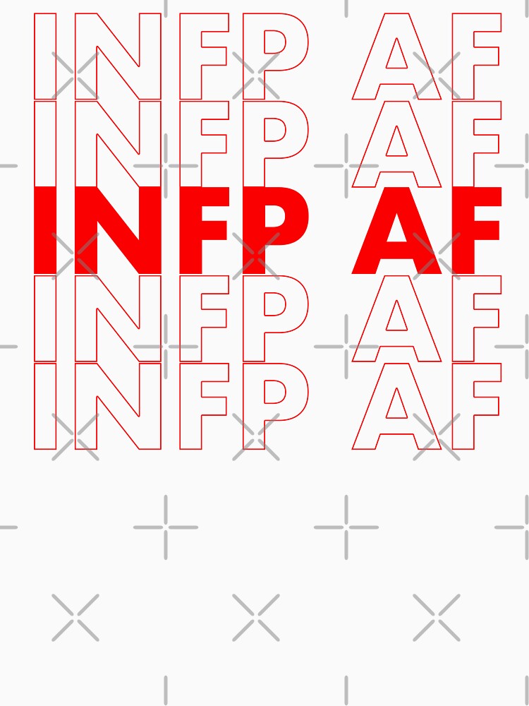 INFP AF Red Personality MBTI Funny Shirt by FanaticTee Unisex , , , Long Sleeve Tee