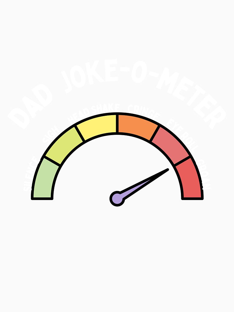 Dad Joke - O - Meter by FrivoliTees Unisex , , , Long Sleeve Tee