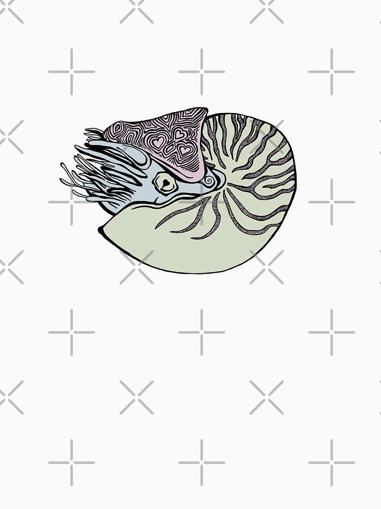 Copy of Love Nautilus Colour Variation #2 by tallulahgaeaart Unisex , , , Long Sleeve Tee