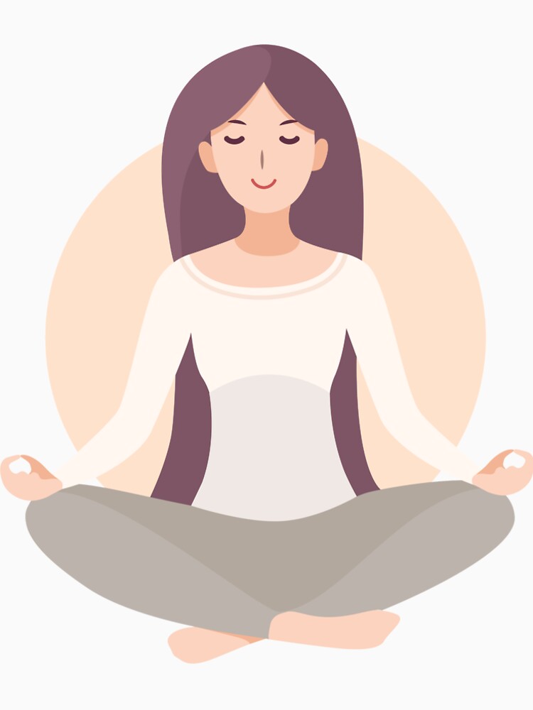 Meditating Girl in Yoga Posses by mocknet
