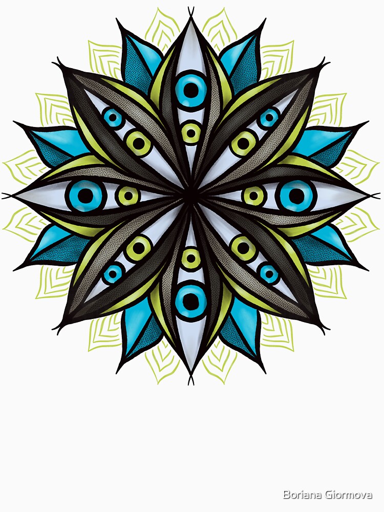 Gothic Flower With Eyes - Trippy Plant Horror Art by Boriana Giormova