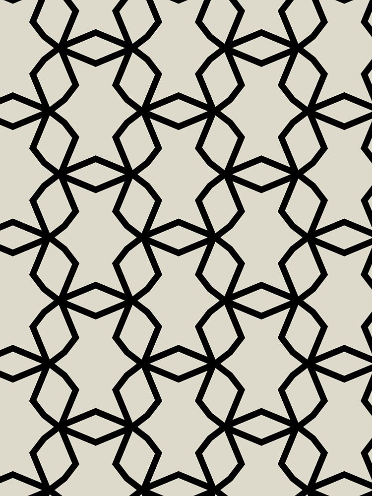 Tan and Black Geometric Shape Mosaic Pattern Pairs Benjamin Moore 2022 Popular Color Morning Dew OC-140 - Colour Trends - Shades - Hues by ColorOfTheYears