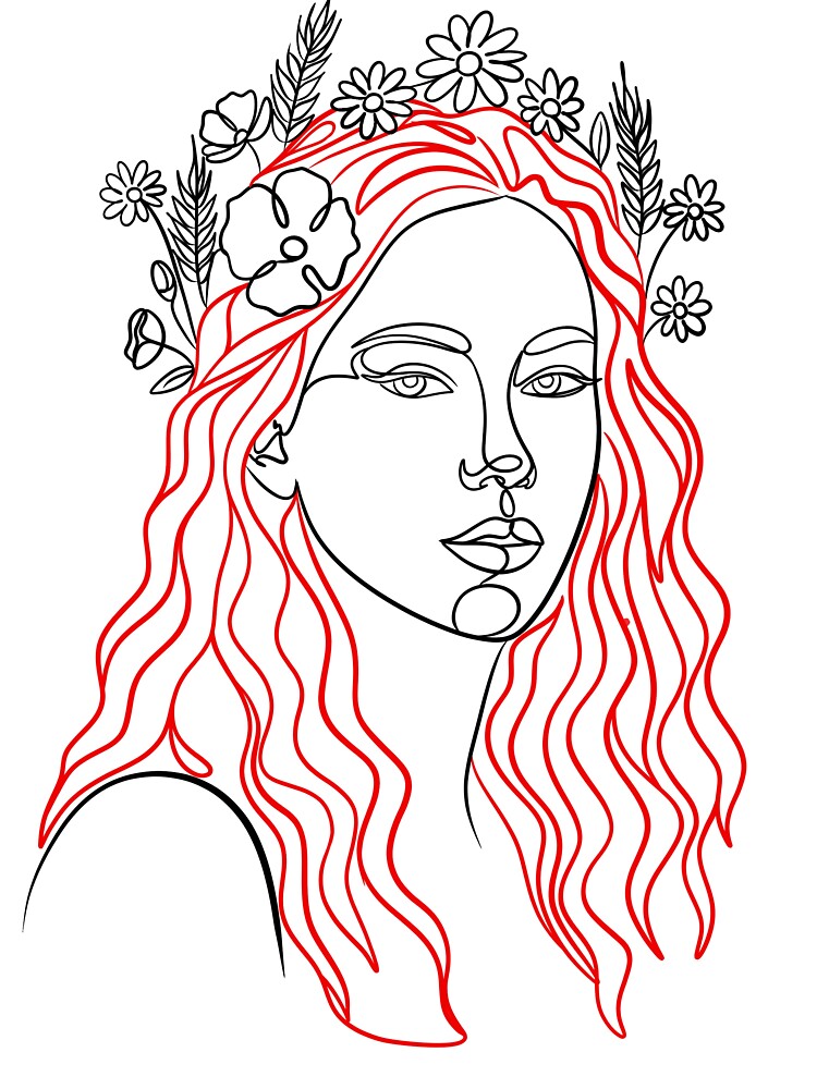 Modern Minimal Woman Portrait by Sunshine2504