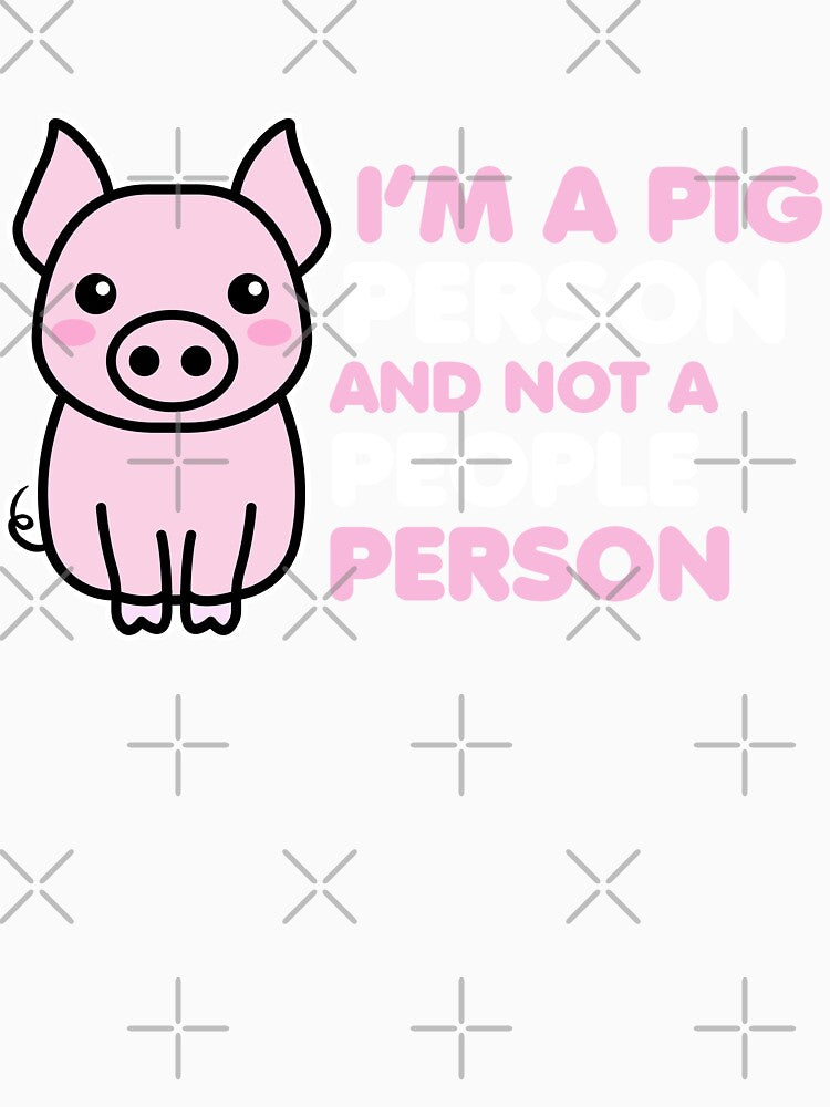 I am a pig person and not a people person by 23mangoes Unisex , , , Long Sleeve Tee