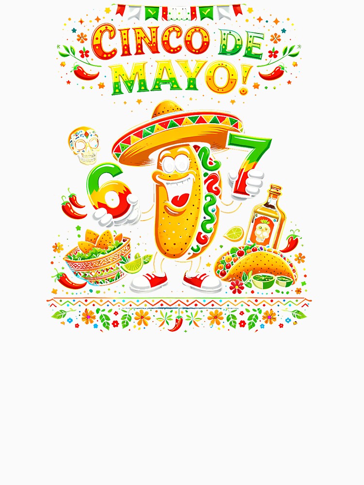 6 7 Meme Taco Cinco De Mayo Food Dab by irifine Unisex , , , Long Sleeve Tee