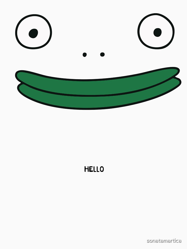 Mr Frog (with hello) by sonatamartica Unisex , , , Long Sleeve Tee
