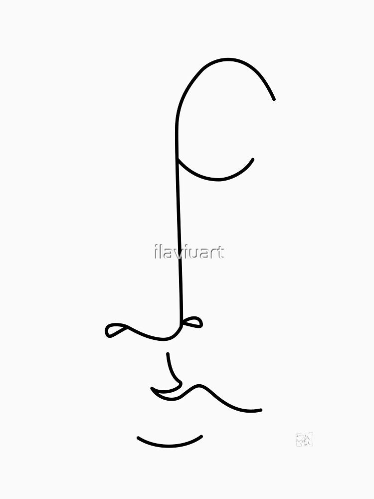 Line drawing face 3 by ilaviuart