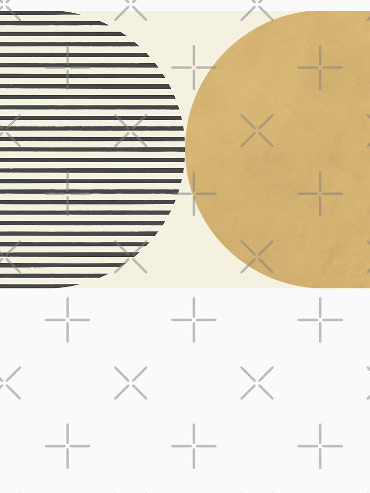 Half Circle Stripes - Gold Black by moonlightprint