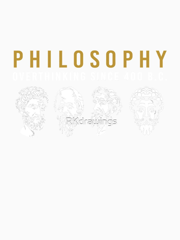 Funny Philosophy Overthinking Philosophers Long Sleeve by RKdrawings Unisex , , , Long Sleeve Tee