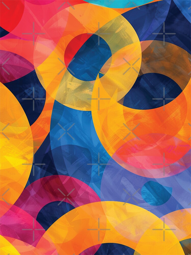 Vibrant Abstract Overlapping Colorful Circles Art by DGtaLrtcom