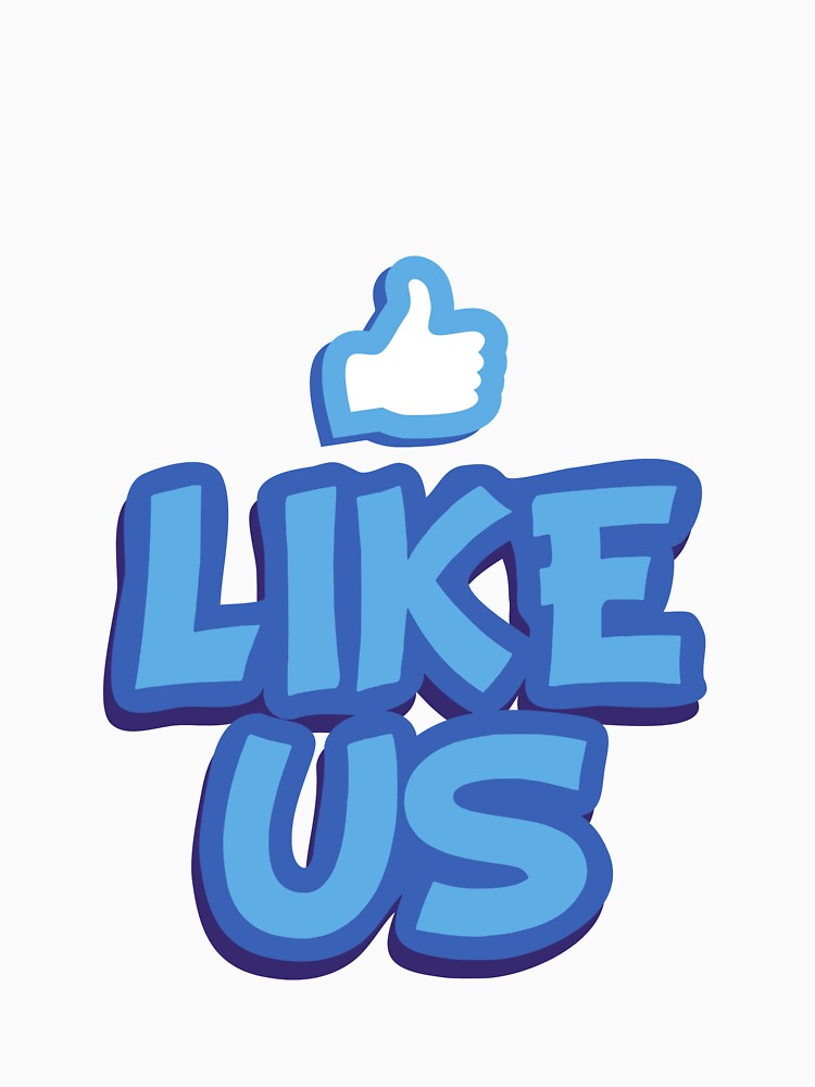 Like Us Facebook Novelty Design by popotamfriends Unisex , , , Long Sleeve Tee