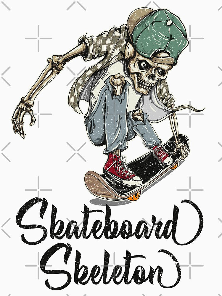 Skateboard Skeleton Classic , Forever Skate Style, Best Friend Shirt, Best Friend Gifts by Ristinga