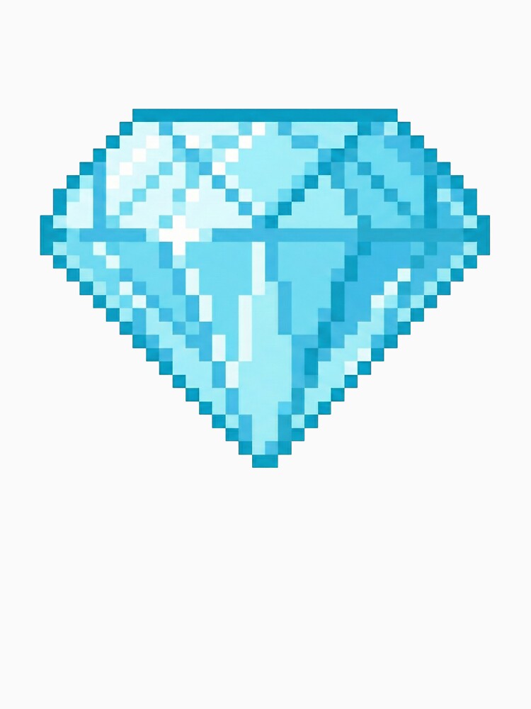 Pixelated Diamond by Potato Quality Prints Unisex , , , Long Sleeve Tee
