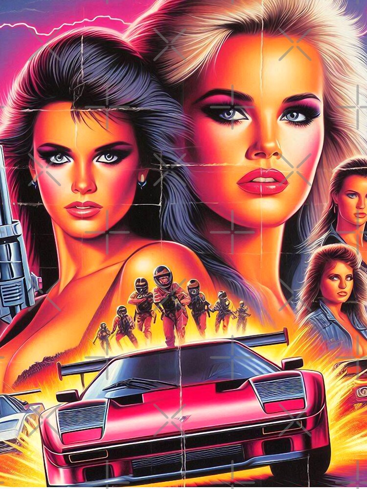 80s Action Girls by PulpVintage Unisex , , , Long Sleeve Tee