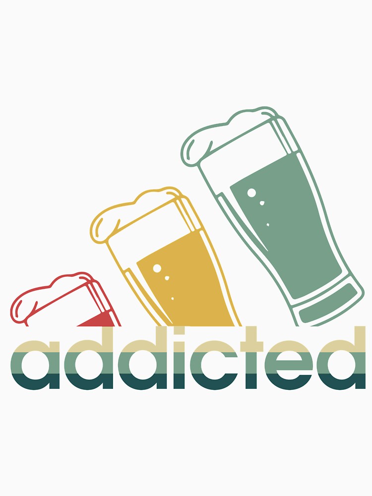 Beer addicted vintage by CactusDesigns68 Unisex , , , Long Sleeve Tee