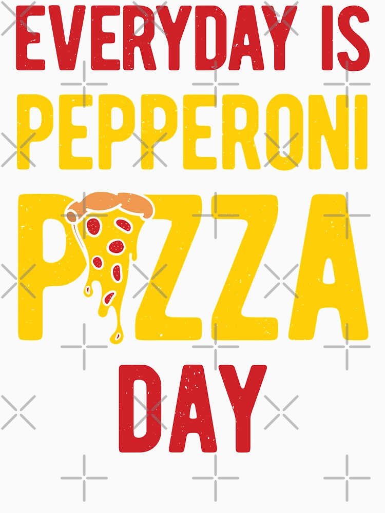 Funny Pepperoni Pizza by artworkbyrihen Unisex , , , Long Sleeve Tee