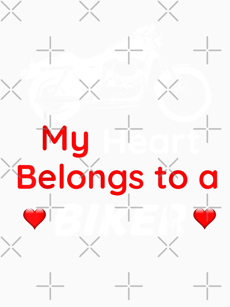 Valentine's Day Heart Belongs to Biker Motorcycle Lover by ArnaBaybasin Unisex , , , Long Sleeve Tee