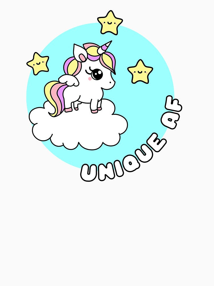 Kawaii: Unique AF Unicorn by AutonomousN Unisex , , , Long Sleeve Tee
