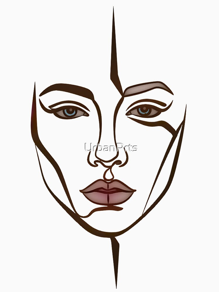 Minimalist Abstract Portrait Brw by UrbanPrts