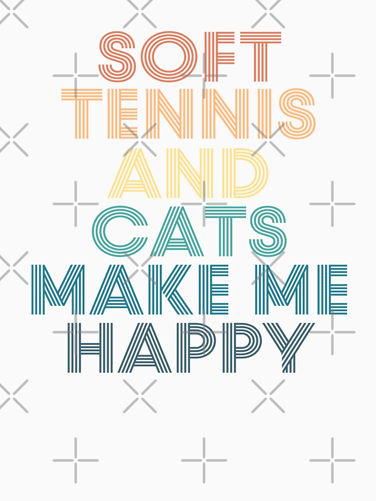 Soft tennis And Cats Make Me Happy by kindxinn Unisex , , , Long Sleeve Tee