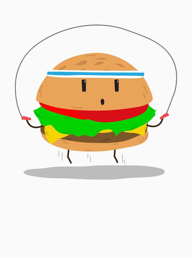 Fit Burger by AbanicoRD Unisex , , , Long Sleeve Tee