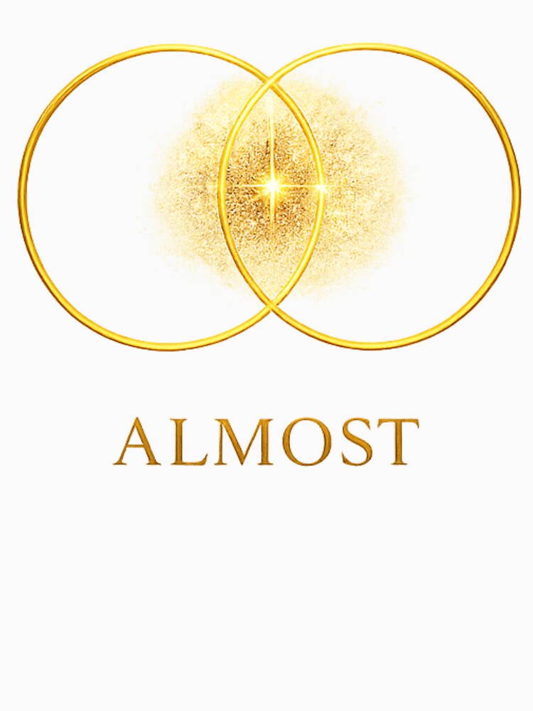 Almost Connected - Minimalist Gold Circle Art by Quiet Meaning