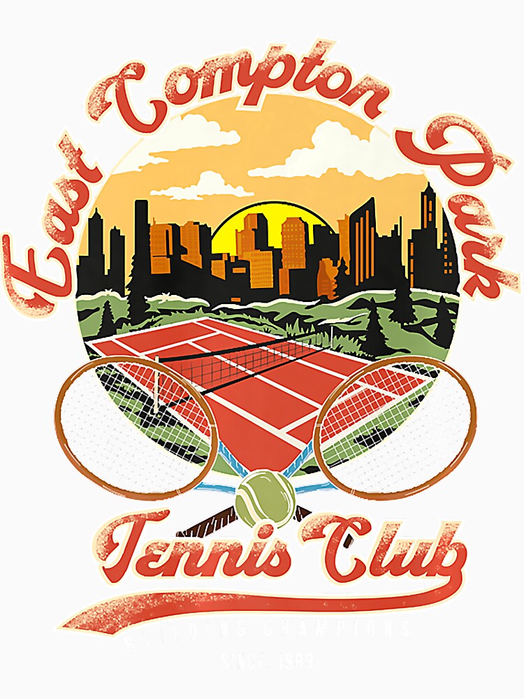 Retro Tennis Court And Tennis Racket Champion's Premium . by ZerinaYasutake Unisex , , , Long Sleeve Tee