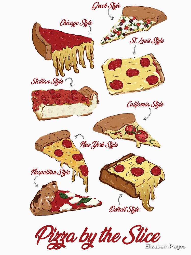 Pizza by the slice by Elizabeth Rayes Unisex , , , Long Sleeve Tee
