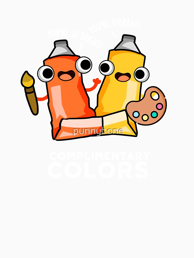 Complimentary Colors Funny Paint Pun (Dark BG) by punnybone Unisex , , , Long Sleeve Tee