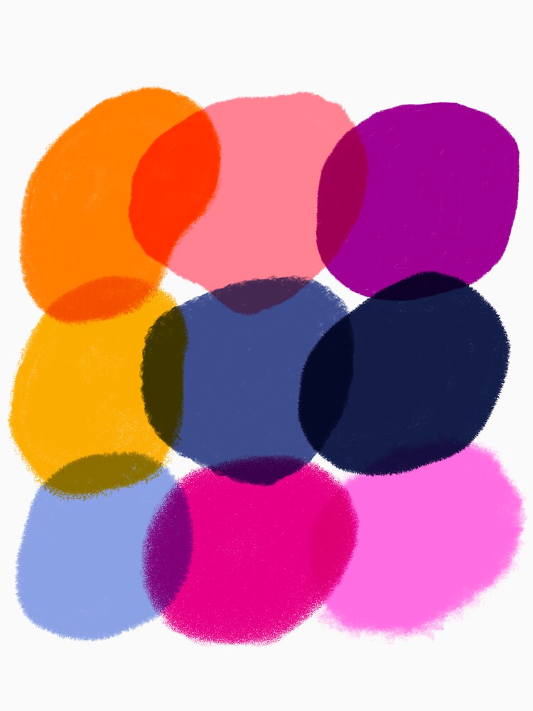 Abstract Overlapping Bright Circles by jennyprintco