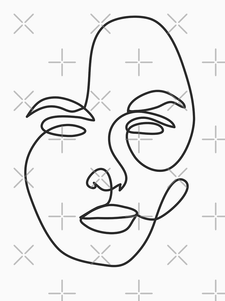 Face Line Art by wallflowerbee