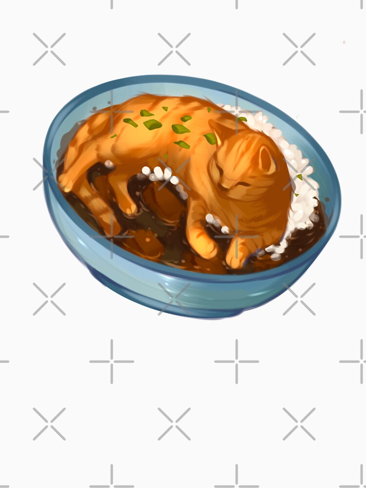 Cat Katsu Curry by GalaxyChicken Unisex , , , Long Sleeve Tee