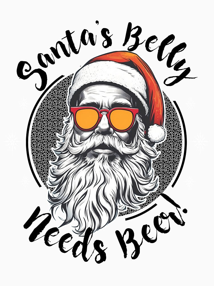 Santa Xmas beer Pop Art by ZenStickConcept Unisex , , , Long Sleeve Tee