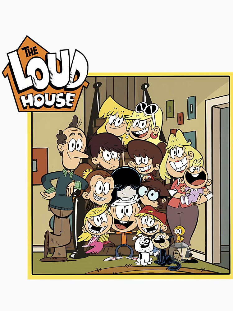 Busy House Family Big Cartoon Funny in Vintage by CheekyViviana Unisex , , , Long Sleeve Tee
