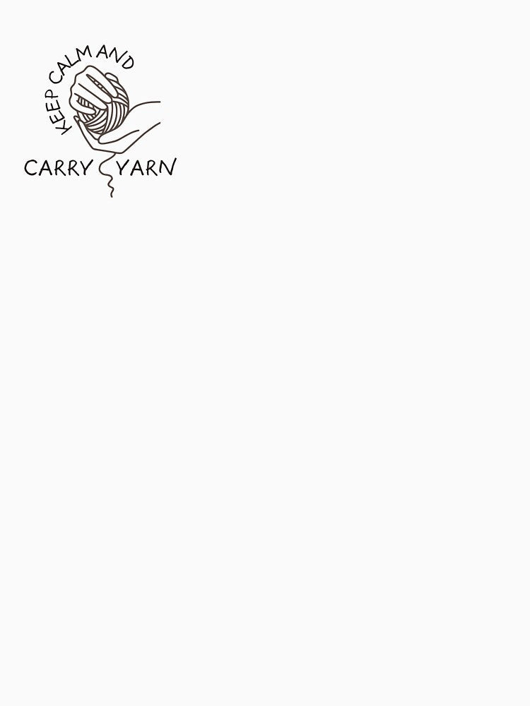 Keep calm and carry yarn knitting pun by 442b Unisex , , , Long Sleeve Tee