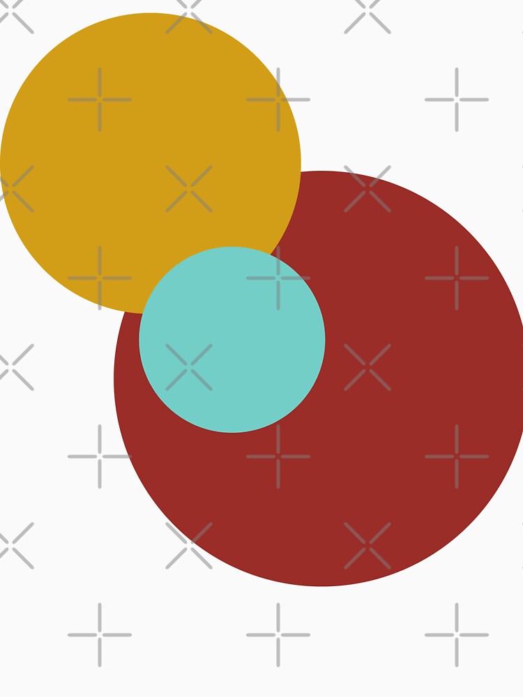 Overlapping Circles - Bauhaus Mid Century Geometric Art by ZorianArt