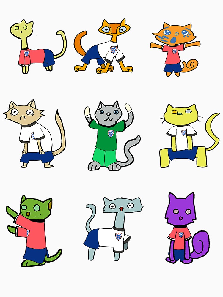 Crazy Cats: Football edition by Spectrumsketch Unisex , , , Long Sleeve Tee
